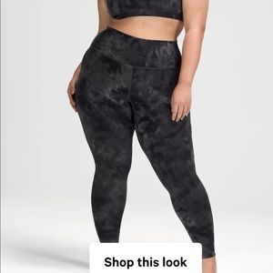 Lululemon Align 28” Diamond Dye Pitch Grey Graphite Size 6
